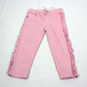 NWT Gymboree Girl's Skinny Ruffle Pink Jeans